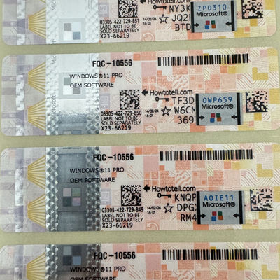 100% Онлайн Активация Win 11 Pro OEM COA Наклейка