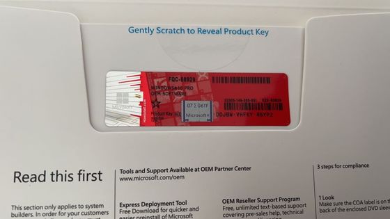 Echte Vensters 10 Proactiveringssleutel met 64 bits, Vensters 10 Professionele Code