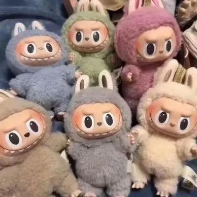 Originale Autentico Popmart Labubu Mostri Emozionanti Sedile Macaroni Scatole Cieco Figura Plüsch Bambola Carini Giocattoli Scatole Misteriose