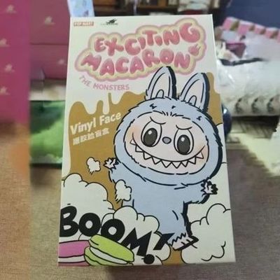 Originale Autentico Popmart Labubu Mostri Emozionanti Sedile Macaroni Scatole Cieco Figura Plüsch Bambola Carini Giocattoli Scatole Misteriose