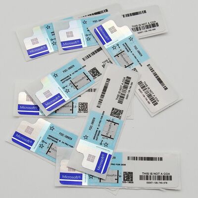 Microsoft Windows 10 PRO Sleutel 100% Online Activering Laptop Software COA Sticker