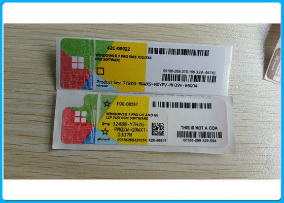 Multi - bit professionnel de la clé 64 de produit de Windows 7 de langue avec le label de COA