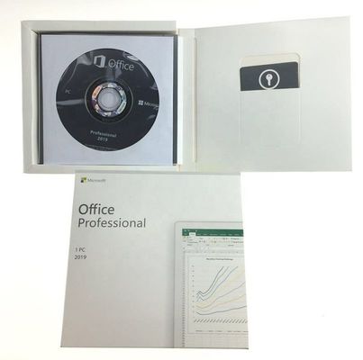 Ensemble complet 100% de boîte de vente au détail du professionnel DVD de Microsoft Office 2019 véritable