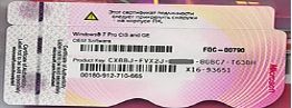 Activation d'autocollant de COA de code principal de produit de Microsoft Windows 7 d'ordinateur en ligne