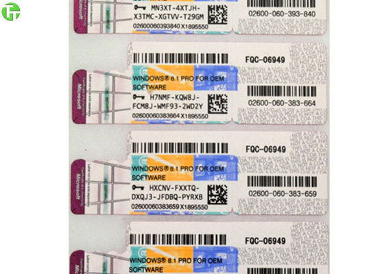 Système d'exploitation au détail anglais de la victoire 8,1 de paquet d'OEM de professionnel de Microsoft Windows 8,1 de clé de permis