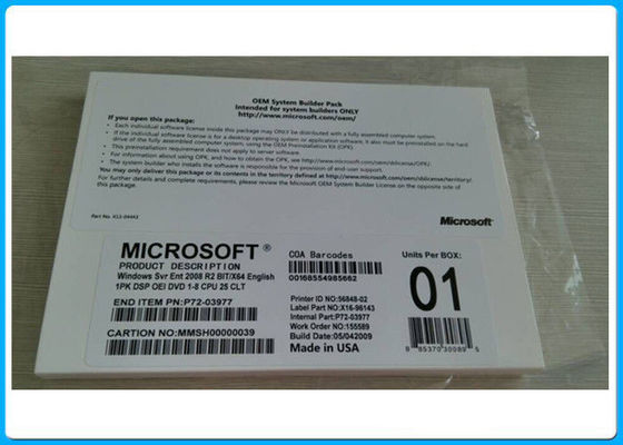 Clé originale d'OEM R2 du serveur 2008 de Microsoft Windows de logiciel aucune limite de langue