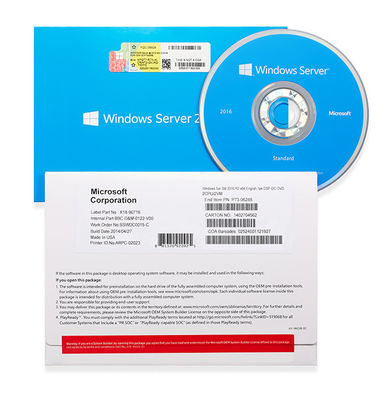 Paquet véritable d'OEM des bits DVD de la norme 64 du serveur 2016 de Microsoft Windows