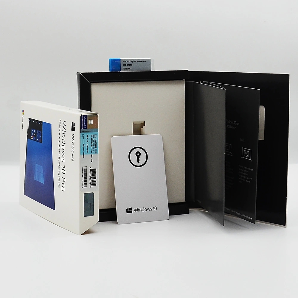 32 Bit / 64 Bit Microsoft Windows 10 Pro Retail Box Global Activation ...