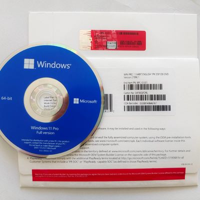 Microsoft Windows 11 Professional 키 COA 스티커 32/64 비트 DVD OEM 패키지